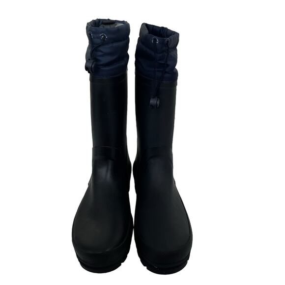 Lands End Navy Blue Lined Snow Rain Boots Sz 5 Youth - Picture 2 of 8